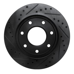 Ford F-150 Brake Rotor (1) - Front Right - R1 Concepts - Drilled & Slotted - Black - `97-`04